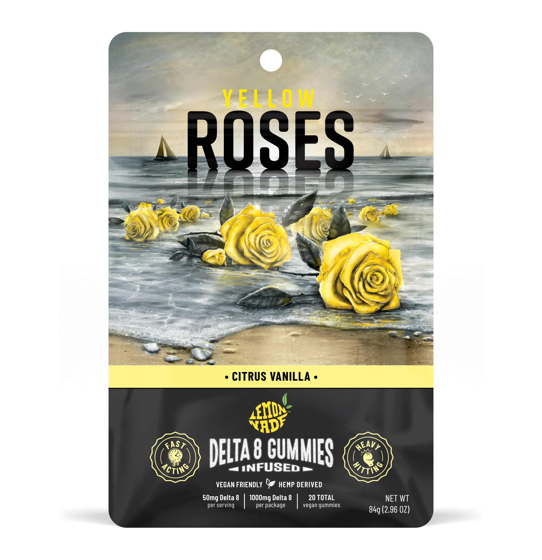 Yellow Roses Delta 8 50mg GUMMIES